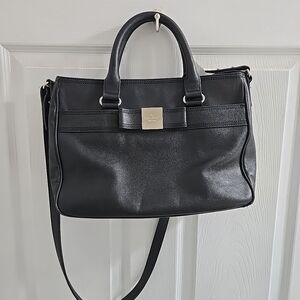 Kate Spade Black Pebbled Leather Primrose Hill Goldie Satchel Bag